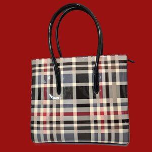 Plaid Women Glossy Tote Bag